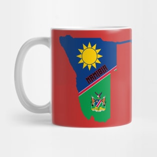 Namibia flag & map Mug